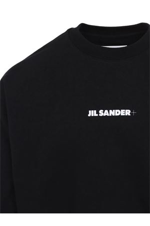 Felpa in cotone nero JIL SANDER | J47GU0132J20039001
